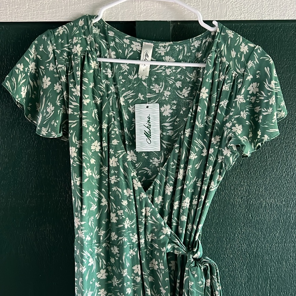 Mahina Floral Ruffle Maxi Dress